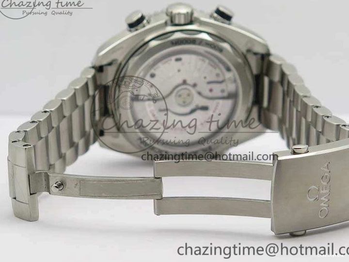 0424 FastDry Planet Ocean Master Chrono SS OM 1:1 Best Edition Black Dial On SS Bracelet A9900 V 8112